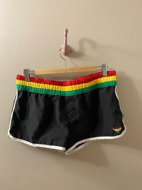 Vintage Roxy Rasta Swim Shorts